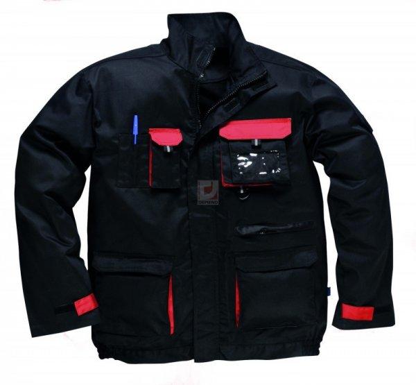 Portwest Texo kétszínű kabát (fekete / piros M)