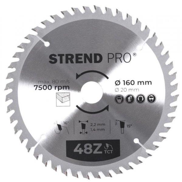 Strend Pro TCT 160 x 2,2 x 20/16 mm 48T, körfűrészlap