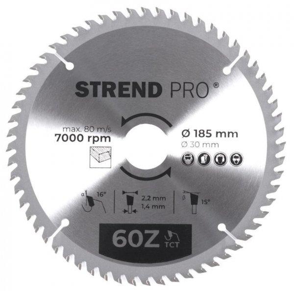 Strend Pro TCT 185 x 2,2 x 30/20 mm 60T, körfűrészlap