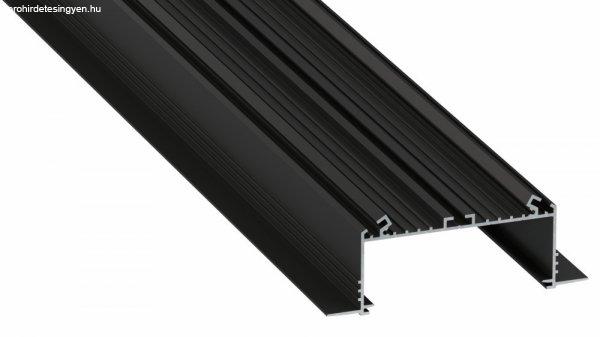 LED Alumínium Profil SORGA Fekete 1 méter