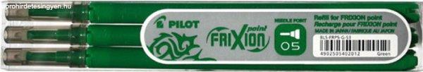 Rollertoll betét, 0,25 mm, tűhegyű, törölhető, PILOT "Frixion
Point", zöld