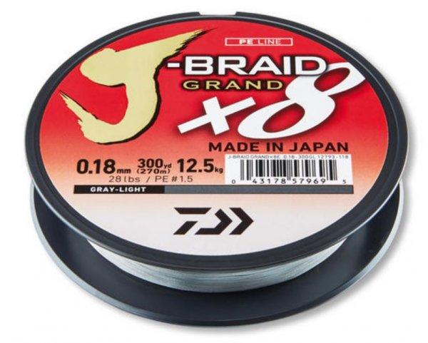 Daiwa J-Braid X8 Dark Grey 8 Braid 135m 0,13mm fonott zsinór (12793-013)
Szürke