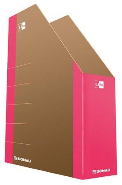 Iratpapucs, karton, 80 mm, DONAU "Life", neon rózsaszín