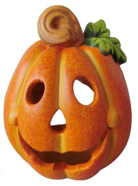Halloween tök dekoráció, gyertya tartó, 13 cm