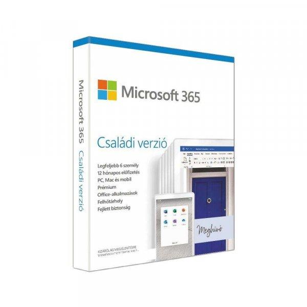Microsoft Office 365 Családi verzió BOX HUN (6 PC / 1 év)