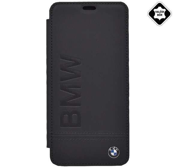BMW Signature Samsung Galaxy S9 Flip Bőrtok - Fekete