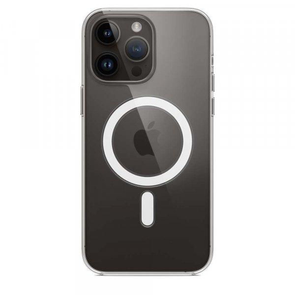 Apple MagSafe-rögzítésű iPhone 14 Pro Max Gyári Szilikontok - Átlátszó