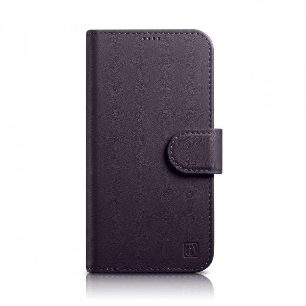 iCarer Wallet Case 2in1 iPhone 14 Pro Flip bőrborítás Anti-RFID sötétlila
(WMI14220726-DP)