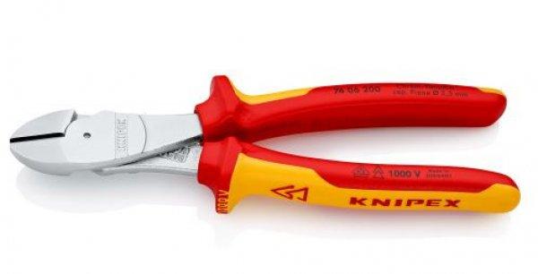 Knipex Erő-kímélő oldalcsípőfogó, szigetelt, 200mm