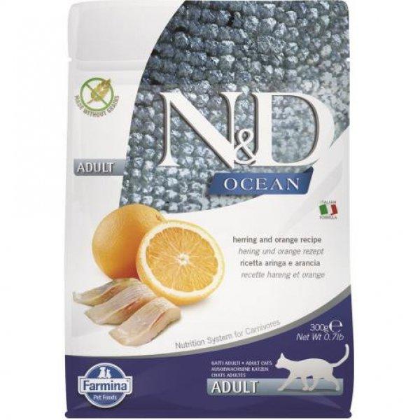 N&D Cat Ocean hering&narancs adult 0,3 kg