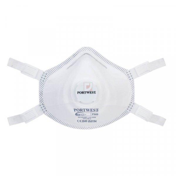 Portwest FFP3 prémium légzésvédő maszk (5 db) (fehér)