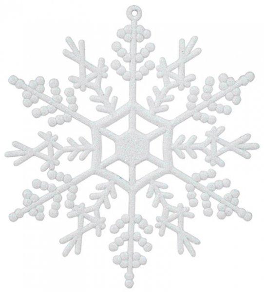 MagicHome karácsonyi dísz, hópehely, 6 db, 12 cm