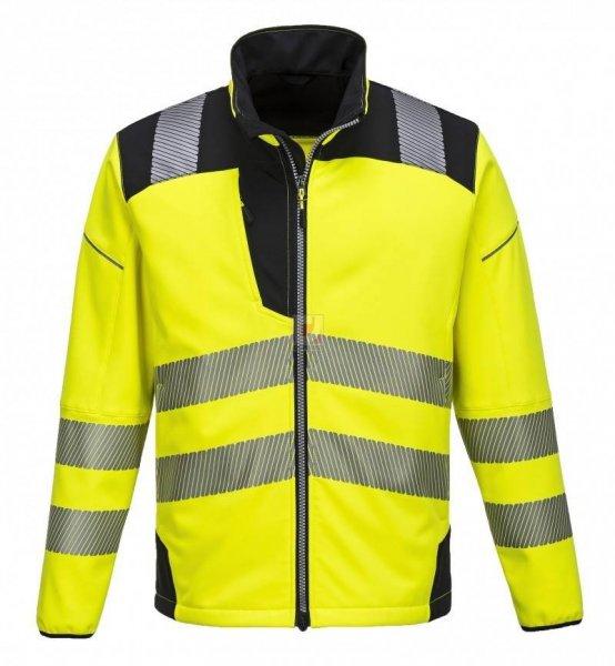 Portwest Vision Hi-Vis softshell kabát (sárga / fekete 3XL)