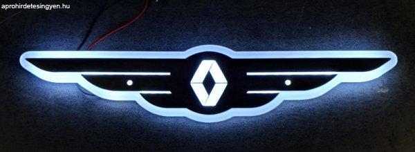 RENAULT inox szárnyas dísz HÁTTÉRVILÁGÍTÁSSAL