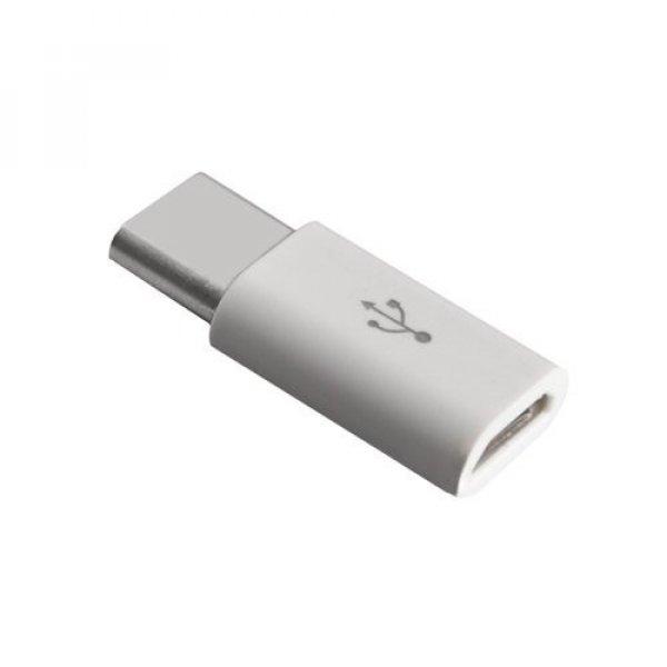 Type-C Átalakító Adapter ( Micro USB -> Type C ) Fehér