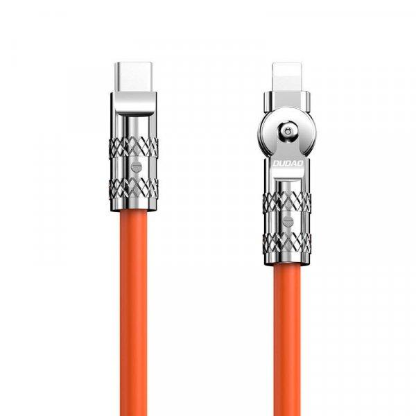 Dudao L24CL 120 W USB-C-Lightning kábel, forgatható véggel, 1 m
(narancssárga)