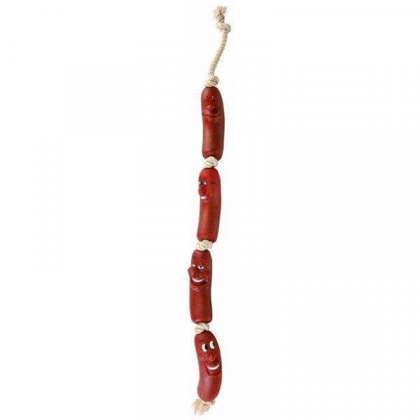 Trixie Játék Gumi 4 Kolbász Kötélen 75cm