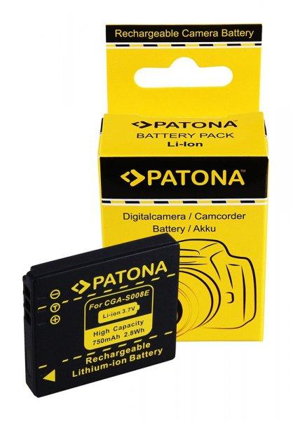Panasonic kamera akku CGA-S008E Lumix DMCFS20 utángyártott(Patona)3,7V 750mAh