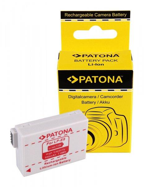 CANON kamera akku LP-E8 EOS 550D 600D 650D utángyártott (Patona) 7,4V 950mAh