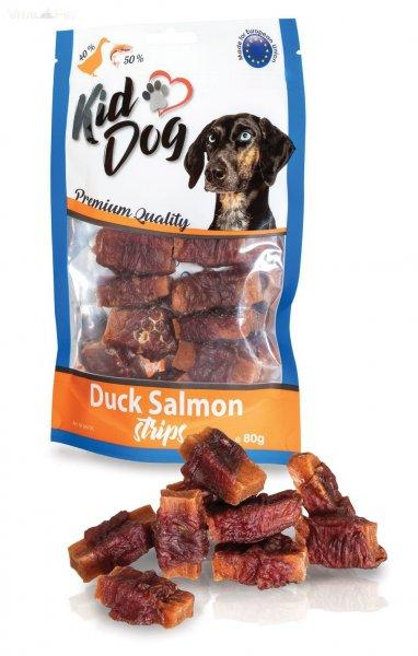 KidDog jutalomfalat kutyáknak - Duck Salmon strips - kacsa 60%/,lazac 34%
falatkák 80g