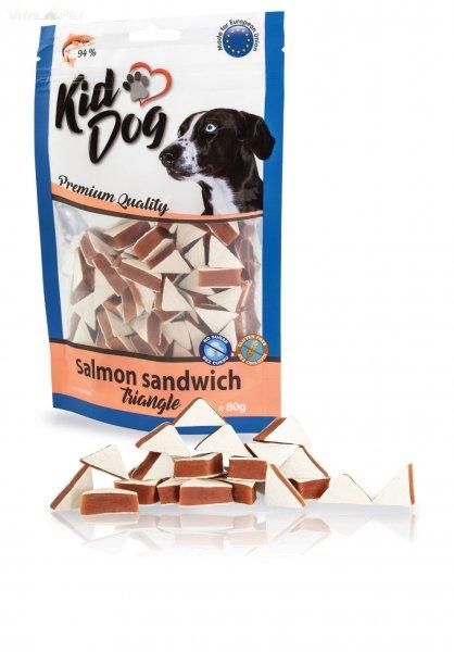 KidDog jutalomfalat kutyáknak - Salmon sandwich triangles - lazacos szendvics
háromszögű 80g