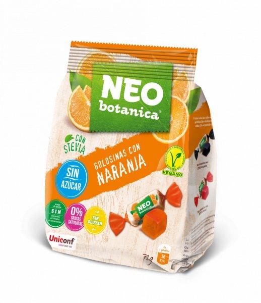 Neo Botanica stevia zselécukorka cukormentes, gluténmentes narancs ízű 72 g