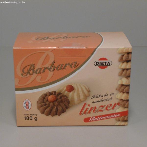 Barbara gluténmentes kakaós és vanília ízű linzer 150 g