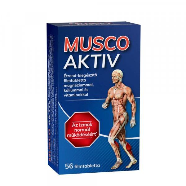 Musco aktiv étrend-kiegészítő filmtabletta magnéziummal, káliummal és
vitaminokkal 56 db