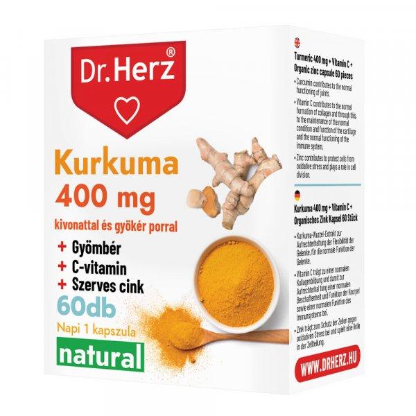 Dr.herz kurkuma+gyömbér+c-vitamin+szerves cink 60 db kapszula
