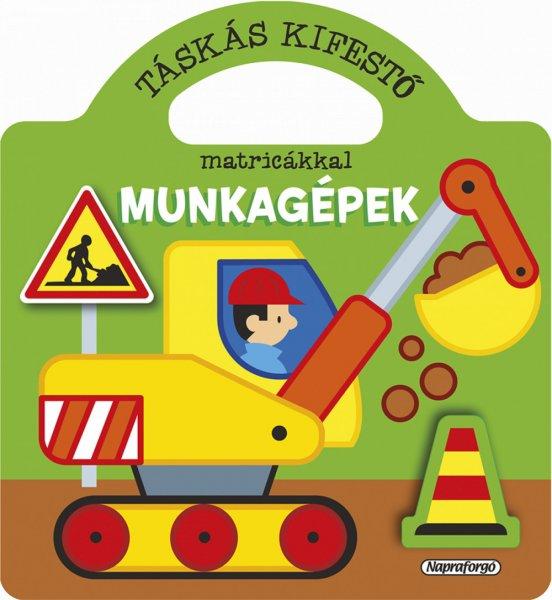 Táskás kifestő matricákkal - Munkagépek