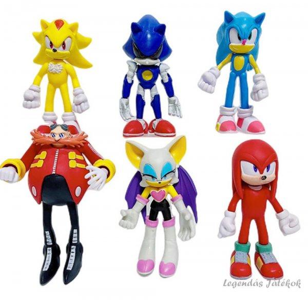 6 db-os Sonic a sündisznó figura szett - Rouge a denevérrel 10 cm