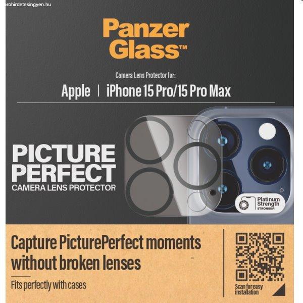 PanzerGlass Védőtok a fényképezőgép lencséjére Apple iPhone 15 Pro/15
Pro Max számára