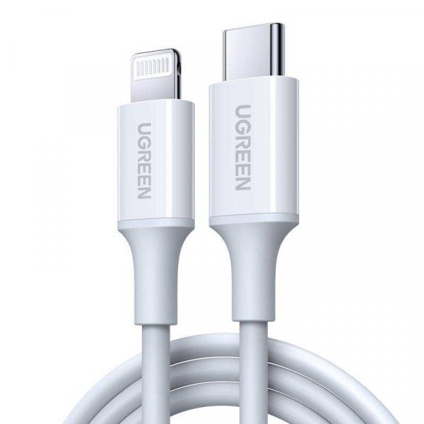 UGREEN US171 USB-C-Lightning kábel, 3A, 0,5 m (fehér)
