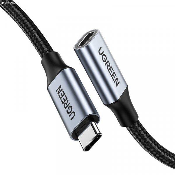 Hosszabbító USB-C 3.1 Gen2 UGREEN US372 kábel, 4K, 100W, 0.5m (fekete)