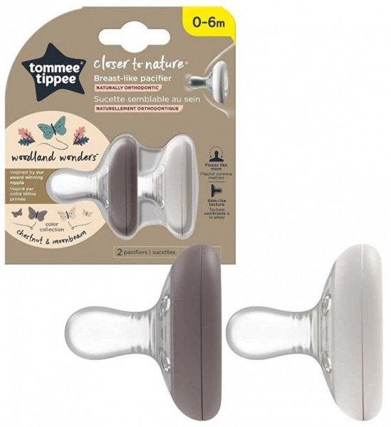 Tommee Tippee 2 db anyamell formájú nyugtató cumi 0-6 hó - chestnut &
moonbeam