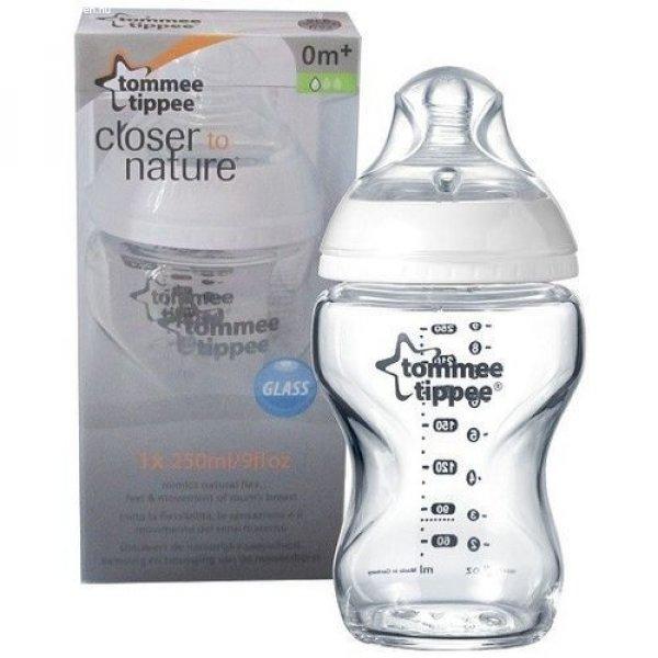 Tommee Tippee Closer To Nature ÜVEG cumisüveg 250ml - 0m+