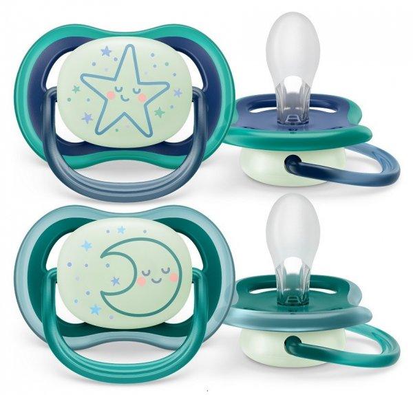 Philips AVENT SCF376/13 Ultra air Nighttime játszócumi 6-18 hó - fiús
mintás 