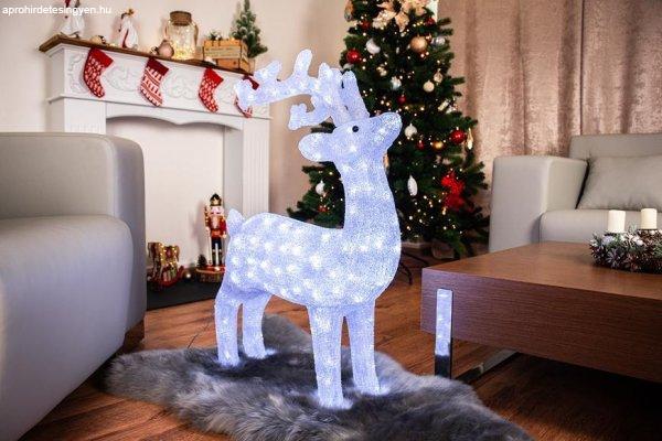 MagicHome karácsonyi dekoráció, Szarvas, rénszarvas, 160 LED hideg fehér,
akril, IP 44, külső, 52 x