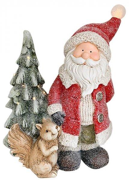 MagicHome karácsonyi dekoráció, Mikulás mókussal és karácsonyfával, 1
LED, 2x AAA, kerámia, 35,5 x 2