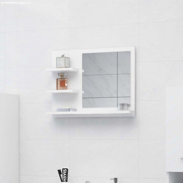 Fehér forgácslap fürdőszobai tükör 60 x 10,5 x 45 cm