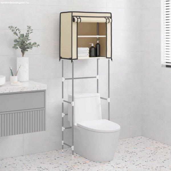 2 szintes krémszínű vas WC feletti tárolóállvány 56x30x170 cm