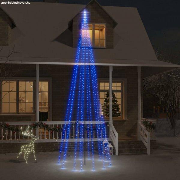 Karácsonyfa zászlórúdon 732 kék LED-del 500 cm