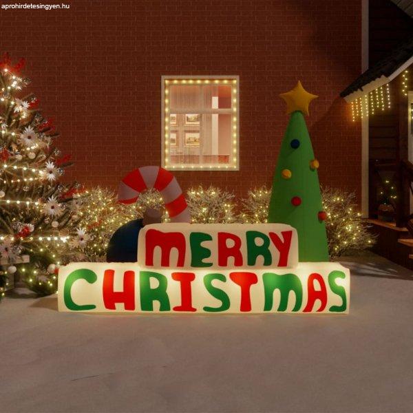 Felfújható Merry Christmas dekoráció LED-ekkel 197 cm