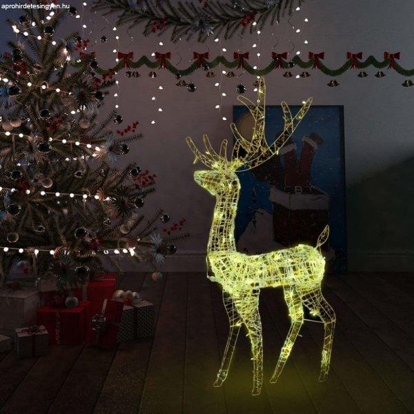 Meleg fehér akril karácsonyi rénszarvas dísz 140 LED-del 120 cm