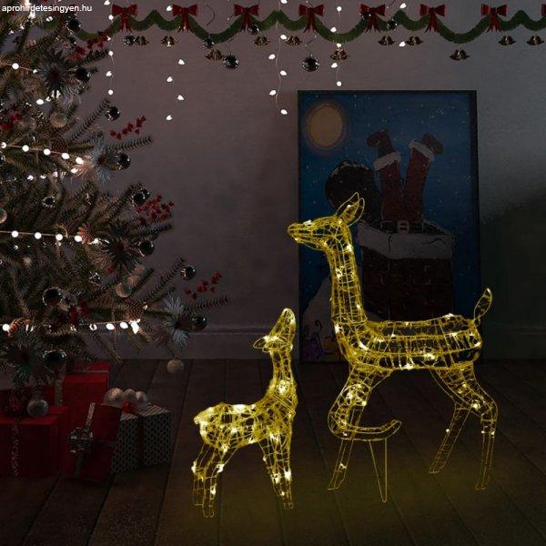 160 LED-es meleg fehér akril karácsonyi rénszarvascsalád