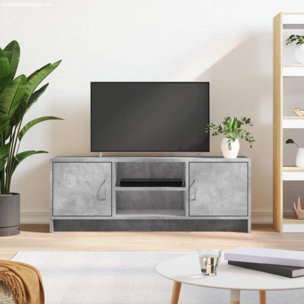 Betonszürke szerelt fa TV-szekrény 102x30x37,5 cm