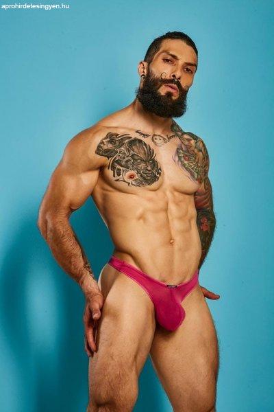 C4M Pouch Enhancing Thong-Fuchsia-XL férfi tanga