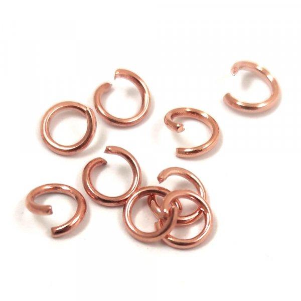 Szerelőkarika - rozsdamentes - rose gold színű - 5mm