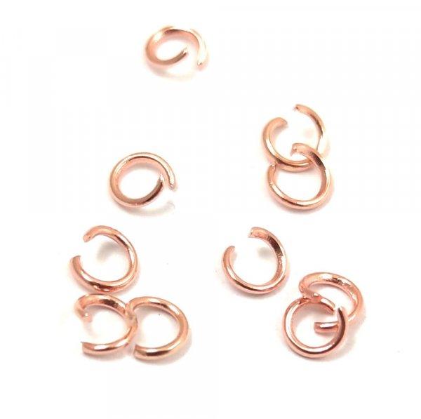 Szerelőkarika - rozsdamentes - rose gold színű - 3.5mm