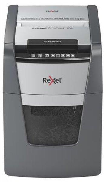Iratmegsemmisítő, konfetti, 90 lap, REXEL, Optimum AutoFeed+ 90X